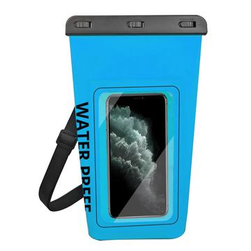 Vandtæt 2L-tørretaske med touch-screen smartphone-pose - blå