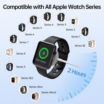 3-i-1 flettet opladerkabel - Type-C, Lightning, Apple Watch - 1.2m