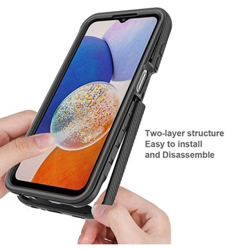 Samsung Galaxy A25 360 Beskyttelse Cover - Sort / Klar