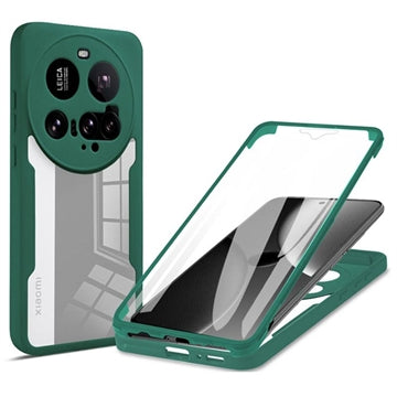 Xiaomi 15 Ultra 360 Beskyttelse Cover - Grøn / Gennemsigtig