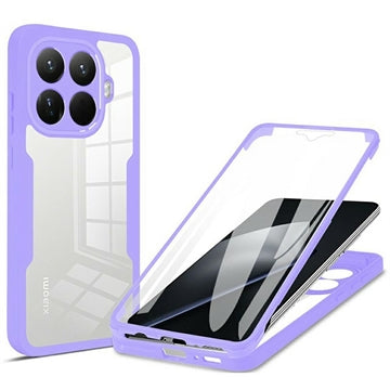 Xiaomi 15T Pro 360 Beskyttelse Cover - Lilla / Klar