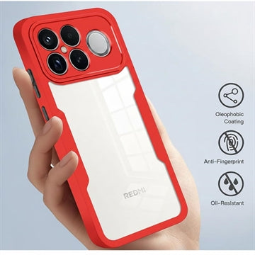 Xiaomi Redmi K90 Pro Max 360 Beskyttelse Cover - Rød / Klar