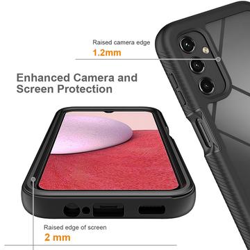 Samsung Galaxy A14/A14 5G 360 Beskyttelse Cover - Sort / Klar
