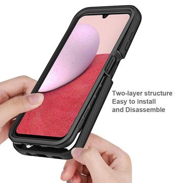 Samsung Galaxy A14/A14 5G 360 Beskyttelse Cover - Sort / Klar