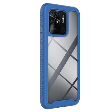 360 Beskyttelse Xiaomi Redmi 10C Cover - Mørkeblå / Gennemsigtig