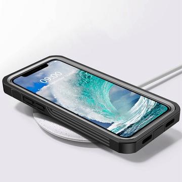 iPhone 12/12 Pro 360 Beskyttelse Cover - Sort / Klar