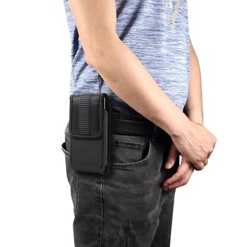 6,7-6,9 tommer mobiltaske med bæltestrop og rygklip til iPhone 13 Pro Max/12 Pro Max/Samsung Galaxy Note 10/Note 10 Plus