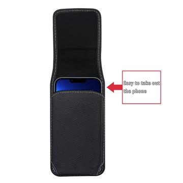 6,7-6,9 tommer mobiltaske med bæltestrop og rygklip til iPhone 13 Pro Max/12 Pro Max/Samsung Galaxy Note 10/Note 10 Plus
