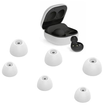 6 stk. udskiftelige ørepropper Bløde silikone-ørepropper til Samsung Galaxy Buds2 - hvid