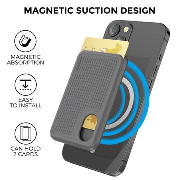 AhaStyle PT133-B Magnetisk telefonkortholder i silikone - grå