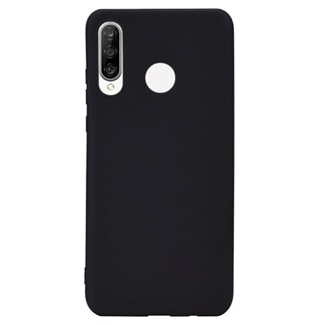 Anti-Fingeraftryk Mat Huawei P30 Lite TPU Cover - Sort