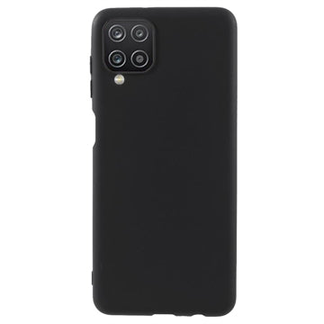Anti-Fingeraftryk Mat Samsung Galaxy A12 TPU Cover - Sort
