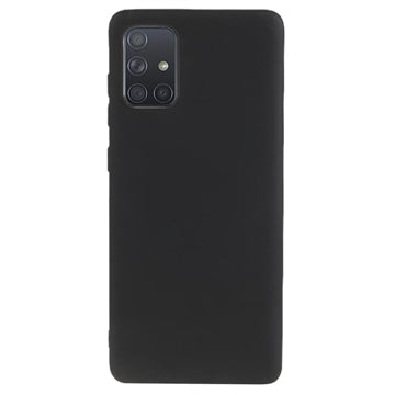 Anti-Fingeraftryk Mat Samsung Galaxy A71 TPU Cover - Sort