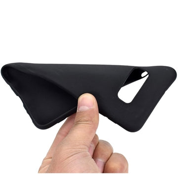 Anti-Fingeraftryk Mat Samsung Galaxy S10e TPU Cover - Sort
