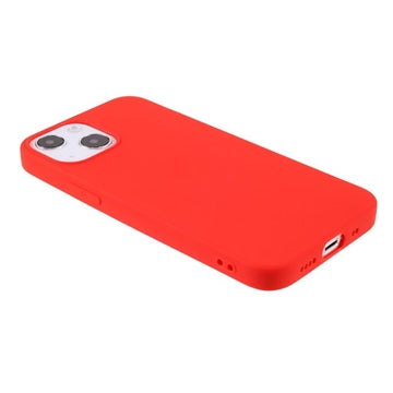 Anti-Fingeraftryk Mat iPhone 13 Mini TPU Cover - Rød
