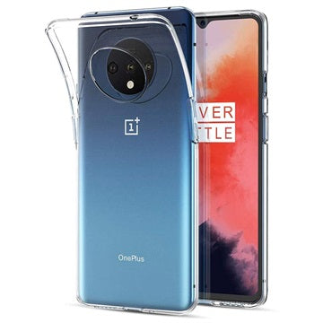 Skridsikker OnePlus 7T TPU Cover - Gennemsigtig