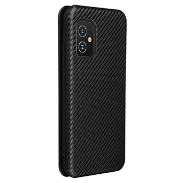 Asus Zenfone 8 Flip Cover - Karbonfiber - Sort