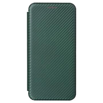 Asus Zenfone 9 Flip Cover - Karbonfiber - Grøn