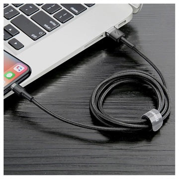 Baseus Cafule USB 2.0 / Lightning Kabel - 2m - Sort / Grå