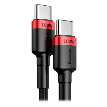 Baseus Cafule USB-C Kabel - 2m - Rød / Sort