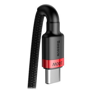 Baseus Cafule USB-C Kabel - 2m - Rød / Sort