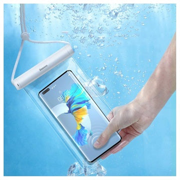 Baseus Cylinder Slide Vandtæt Taske med Touch ID - 7.2" - Hvid