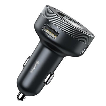 Baseus Enjoy CCLH-01 FM Transmitter / Dobbelt USB Biloplader - Sort