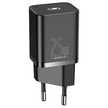 Baseus Super Si Hurtig Oplader og USB-C/USB-C Kabel - 25W - Sort