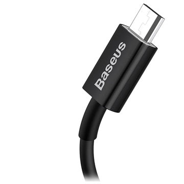 Baseus Superior MicroUSB Hurtig Opladning Datakabel - 2m - Sort