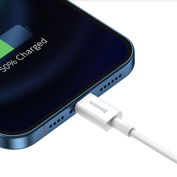 Baseus Superior Series Lightning Kabel - 0.25m - Hvid