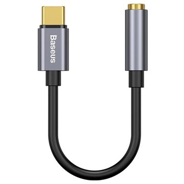 Baseus USB-C / 3.5mm Audio Adapter Kabel CAHUB-EZ0G - Mørkegrå