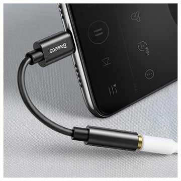 Baseus USB-C / 3.5mm Audio Adapter Kabel CAHUB-EZ0G - Mørkegrå