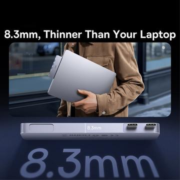 Baseus UltraJoy 6-Port USB-C Hub - 3x USB-A, USB-C, Micro SD/TF Card Slots