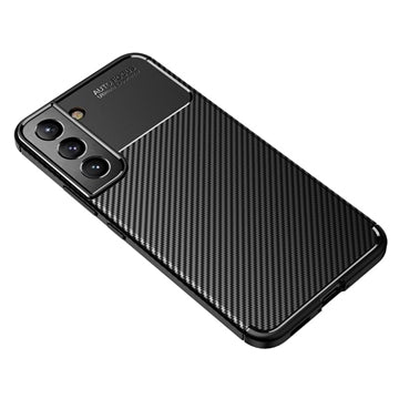 Samsung Galaxy S22 5G Beetle Karbonfiber TPU Cover - Sort