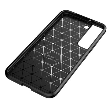 Samsung Galaxy S22 5G Beetle Karbonfiber TPU Cover - Sort