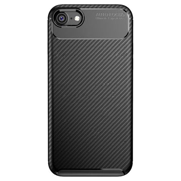 iPhone 7/8/SE (2020)/SE (2022) Beetle Karbonfiber TPU Cover - Sort