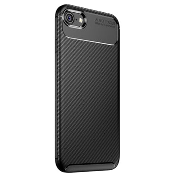 iPhone 7/8/SE (2020)/SE (2022) Beetle Karbonfiber TPU Cover - Sort