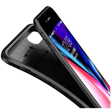 iPhone 7/8/SE (2020)/SE (2022) Beetle Karbonfiber TPU Cover - Sort
