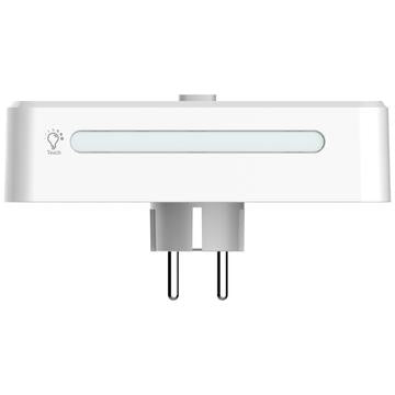 Beline Power Strip med LED-baggrundsbelysning - 2x USB-A, USB-C, 2x AC - Hvid