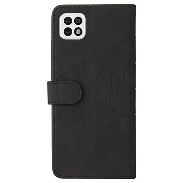 Bi-Color Series Samsung Galaxy A22 5G, Galaxy F42 5G Etui med Pung - Sort