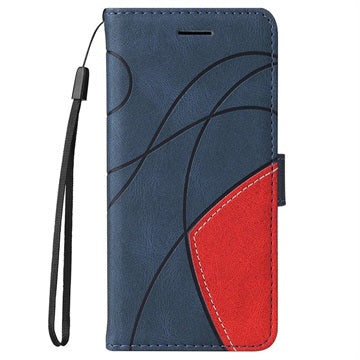 Bi-Color Series Samsung Galaxy A22 5G, Galaxy F42 5G Etui med Pung - Blå
