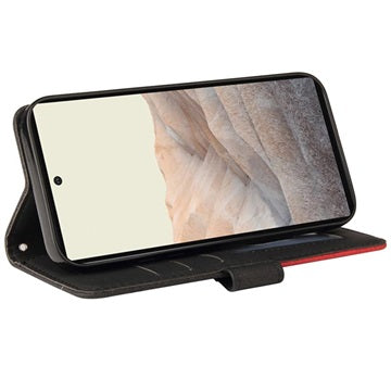 Bi-Color Series Google Pixel 6 Etui med Pung - Sort