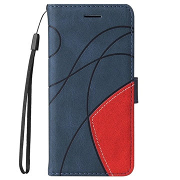 Bi-Color Series Samsung Galaxy A51 Etui med Pung - Blå