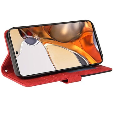 Bi-Color Series Xiaomi 11T/11T Pro Etui med Pung - Rød