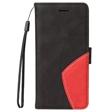 Bi-Color Series iPhone 7/8/SE (2020)/SE (2022) Etui med Pung - Sort