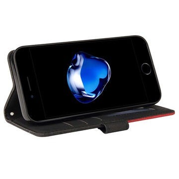 Bi-Color Series iPhone 7/8/SE (2020)/SE (2022) Etui med Pung - Sort