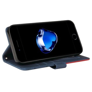 Bi-Color Series iPhone 7/8/SE (2020)/SE (2022) Etui med Pung - Blå
