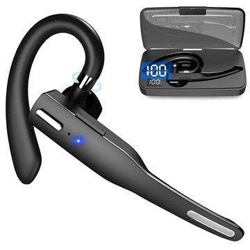 Bluetooth Headset med Opladningsboks YYK525 - Sort