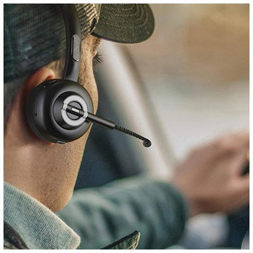 Bluetooth Headset med Mikrofon og Opladningsbase M97 - Sort