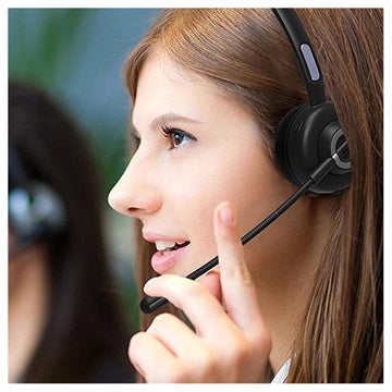 Bluetooth Headset med Mikrofon og Opladningsbase M97 - Sort